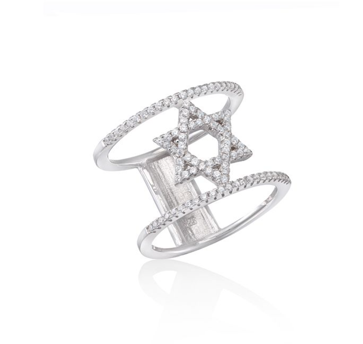 טבעת שורות מקבילות מגן דוד