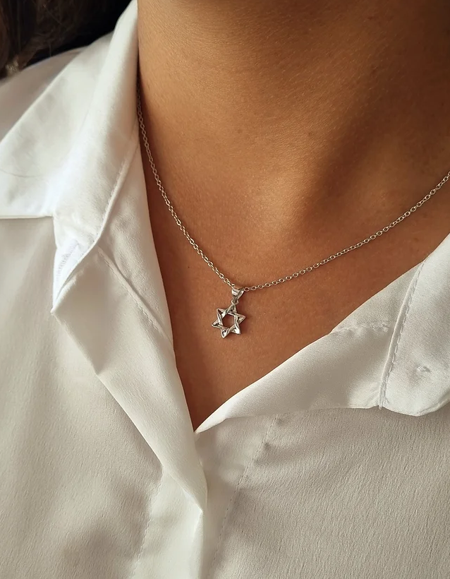 שרשרת מגן דוד חלקה